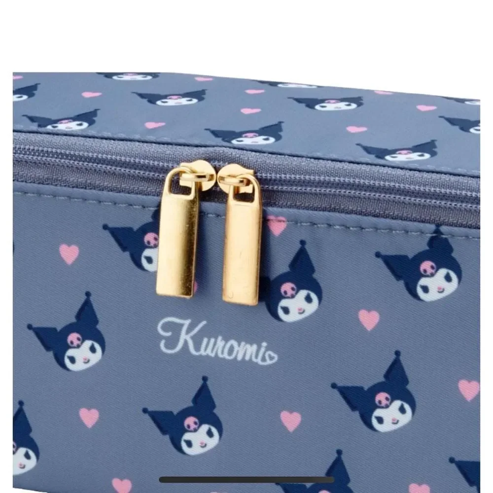 Sanrio Kuromi Charcoal Pencil Case Makeup Case Cute Make Up Bag